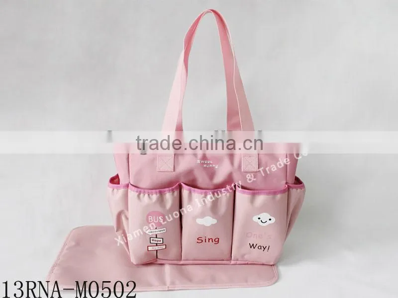 handmade shoulder mammy bag with bottler bag and diaper