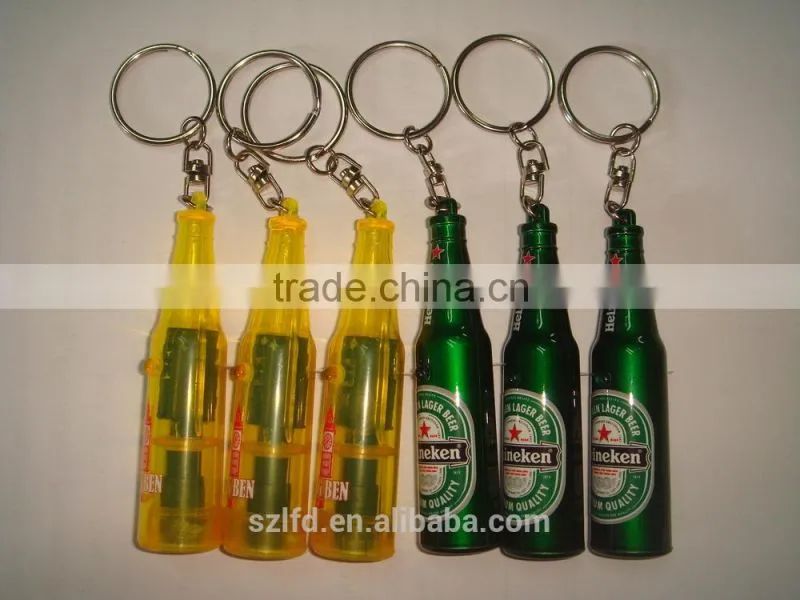 plastic bottle shapes led logo design keychain led all kind of shapes keyring for promotion