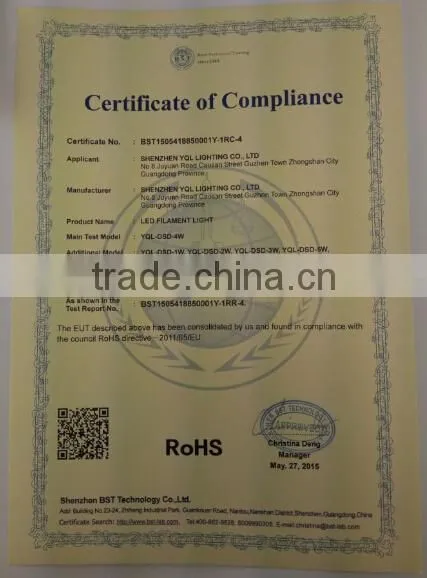 Hot sale led filament bulb 4w led bulb - 8w filament e27 a60 warm white led filament dimmable