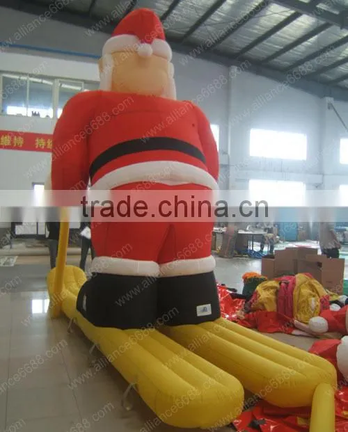 popular sale skiing santa claus inflatable mascot
