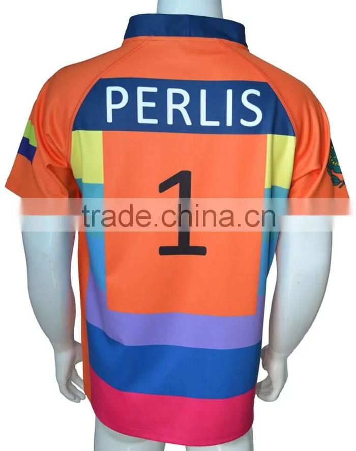 latest short sleeve rugby jersey sublimation cheap custom rugby jersey