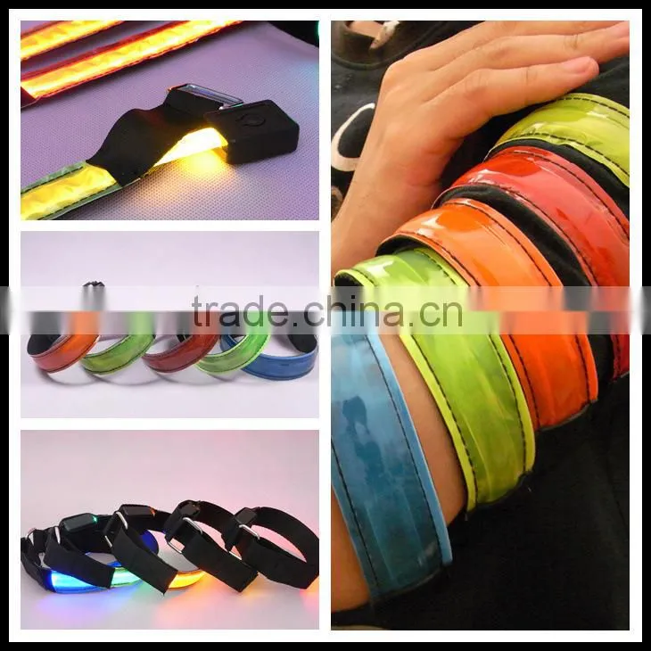 LED light Flash safety arm band safety lights fiber arm bands