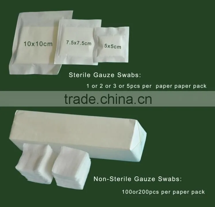 Disposable Cotton Gauze Swabs CE ISO FDA