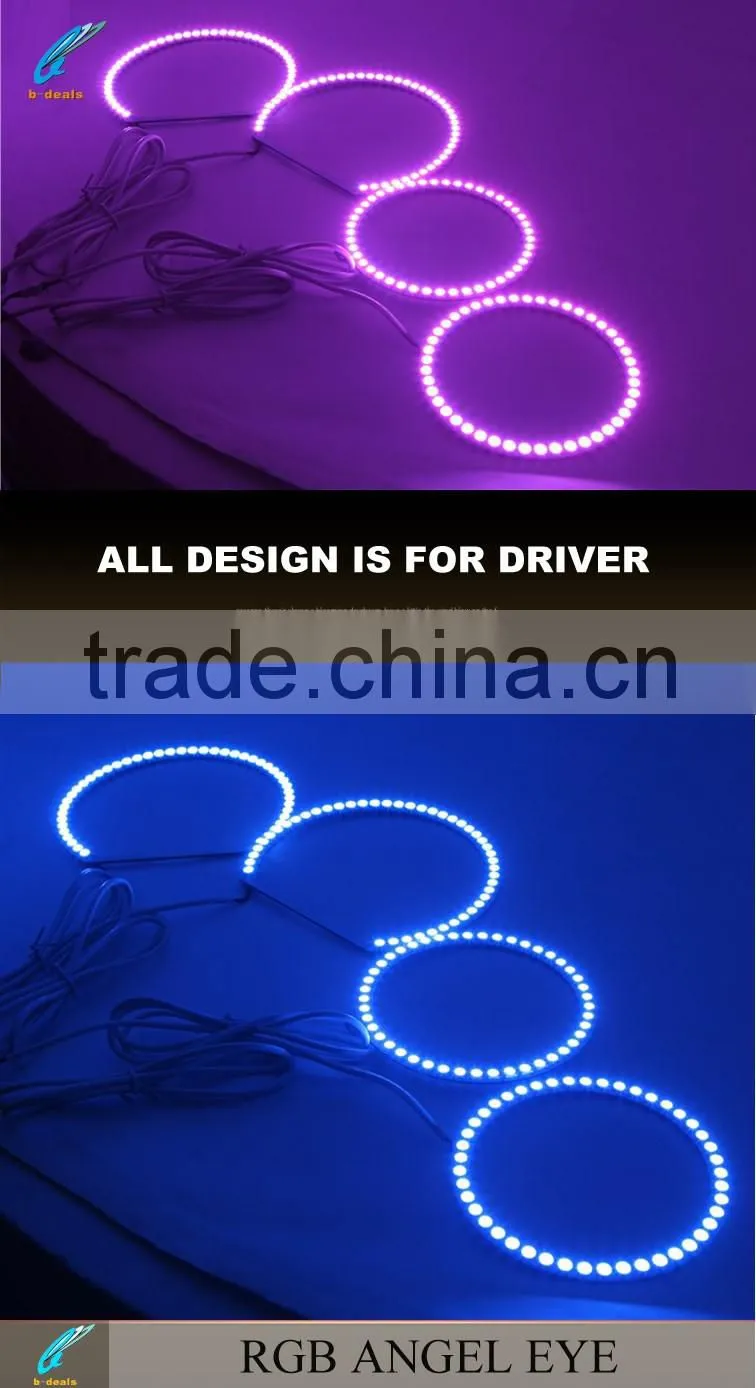 rgb changing color angel eyes headlights for ford f ocus 08