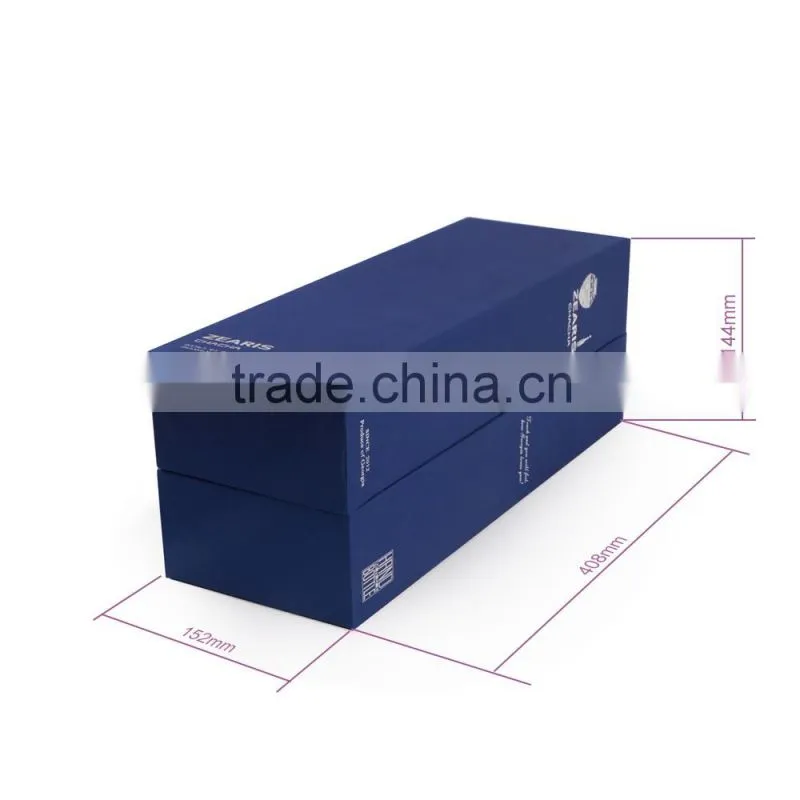 Direct factory special design wine glass packaging boxes gift boxes with silver stamping, mini wine boxes