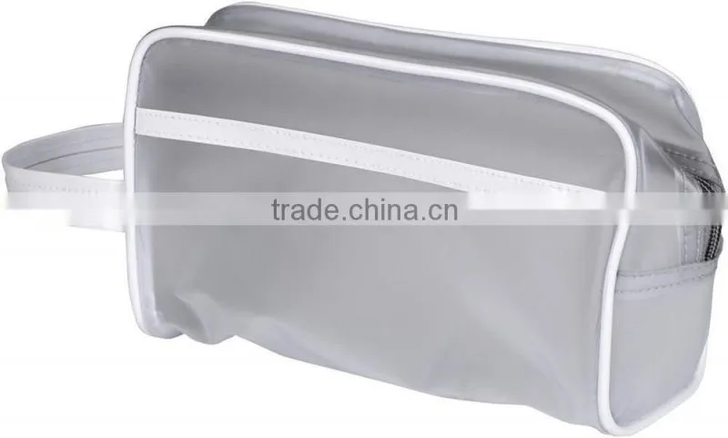 promotional clear vinyl toiletry pouch with pvc handle