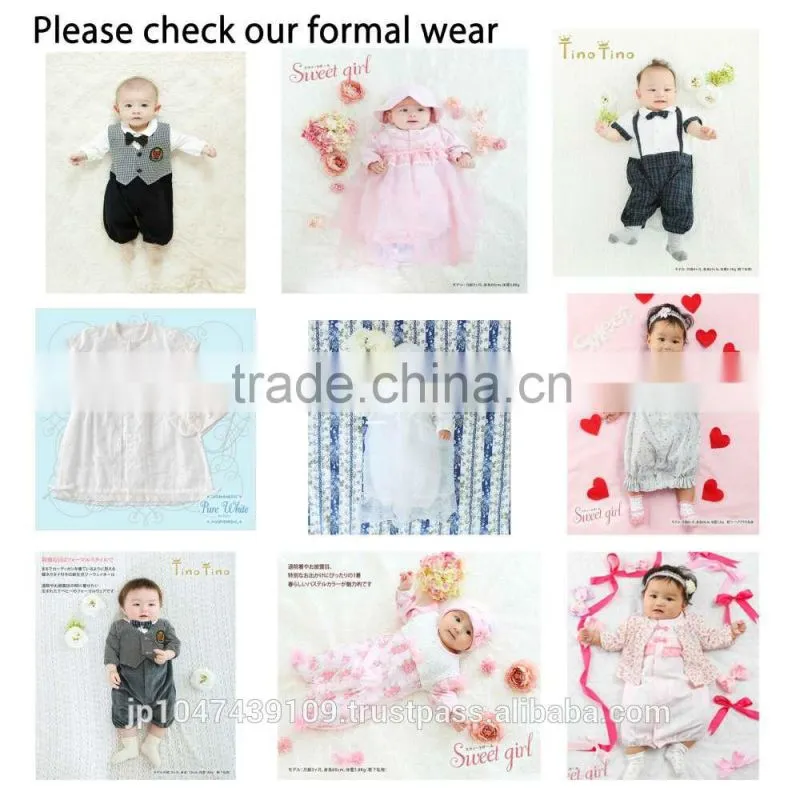 Japanese wholesale products high quality cute ribbon baby vests winter clothes kids wear toddler clothing children infant