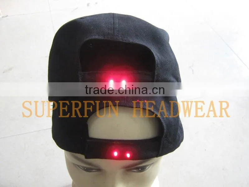 front and back LED hats