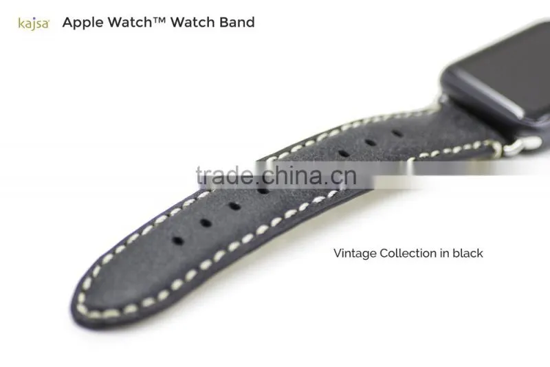 Original kajsa Vintage Collection Genuine Leather Watch Band Wrist Strap For 42MM Apple Watch MT-3968