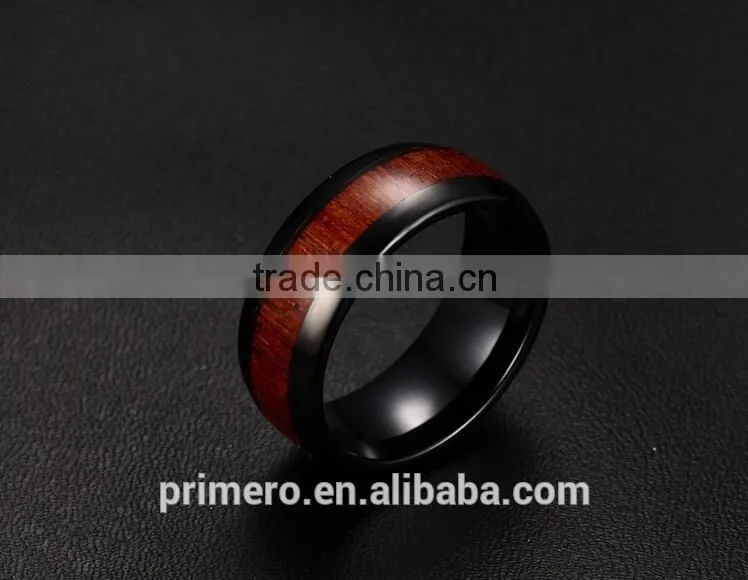Man's Tungsten Carbide Wedding Rings Top Quality Engagement Wood Desig