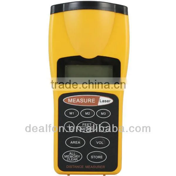 LCD Ultrasonic Laser Meter Point Distance Measure Max Range 60FT