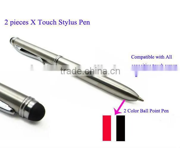 2 Colors in 1 Ball Point Stylus Touch Pen