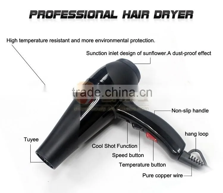 2300 watt high power professional hair accelerator hair dryer fan motor switch blow dryer salon equipment