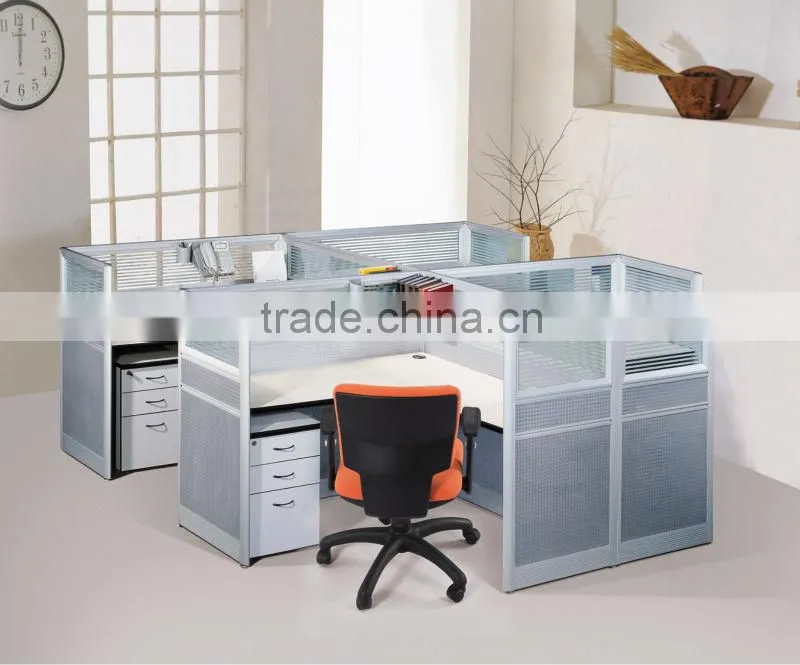 modern style fashion glass top screen office partition furniture call center office cubicle modular workstation