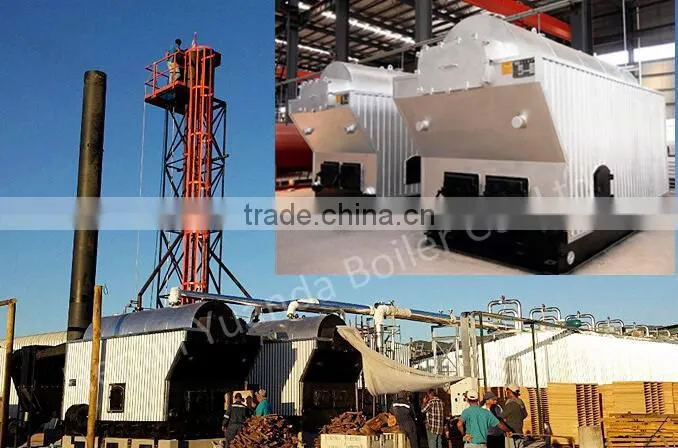 DZH2 2000KG steam per hour wood boiler price