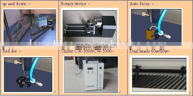 DW Multi-functional laser engraving machine with CE FDA certification/Dual laser heads Laser cutting and engraving machine