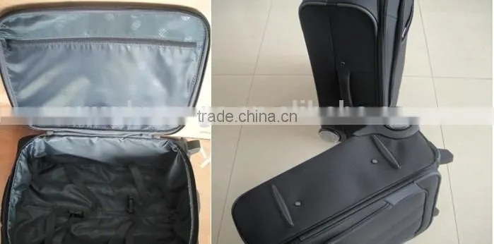 3pcs build in 2 wheels trolley luggage yiwu