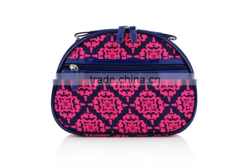 China makeup bags with handle vintage cosmetic bag round makeup box