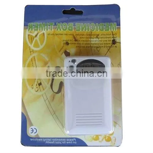 protable 24 hours Count 2 cell plastic pill box timer