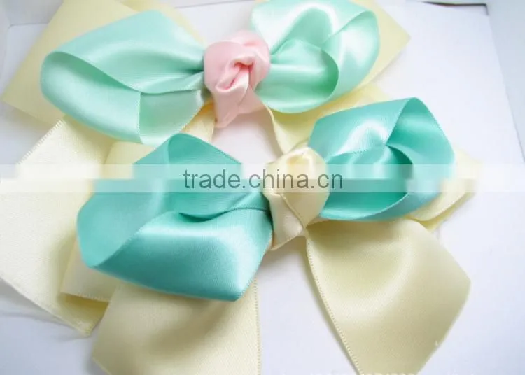 High quality double faced style solid color wedding decoration satin ribbon