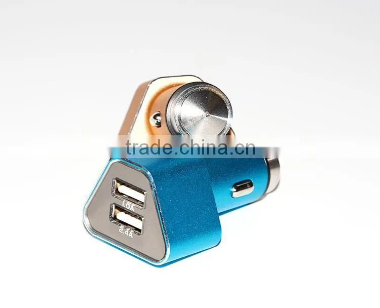 Hot Sales ! Metal Bullet Electric Dual Car Charger