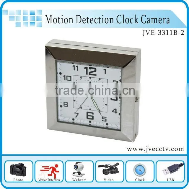 JVE-3311B-2 New Arrival Table Desk digital clock camera with motion detection in cctv
