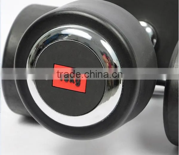 PU dumbbell with chormed end plate manufacturers in china