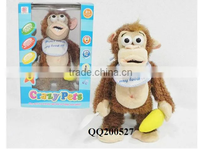 Lovely b/o magnetic control monkey doll
