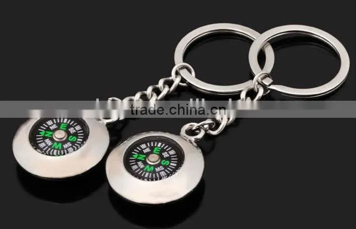 Pocket Metal Round Shape Key Chain Compass,Promotion Compass
