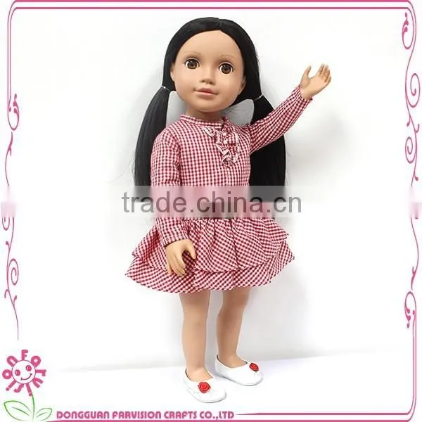 Fashion Plastic Vinyl half cloth body doll toys , PVC vinyl doll for girls