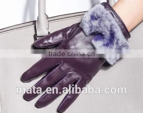 Wholesal Light Luxury Real Sheep Leather Touch Screen Gloves