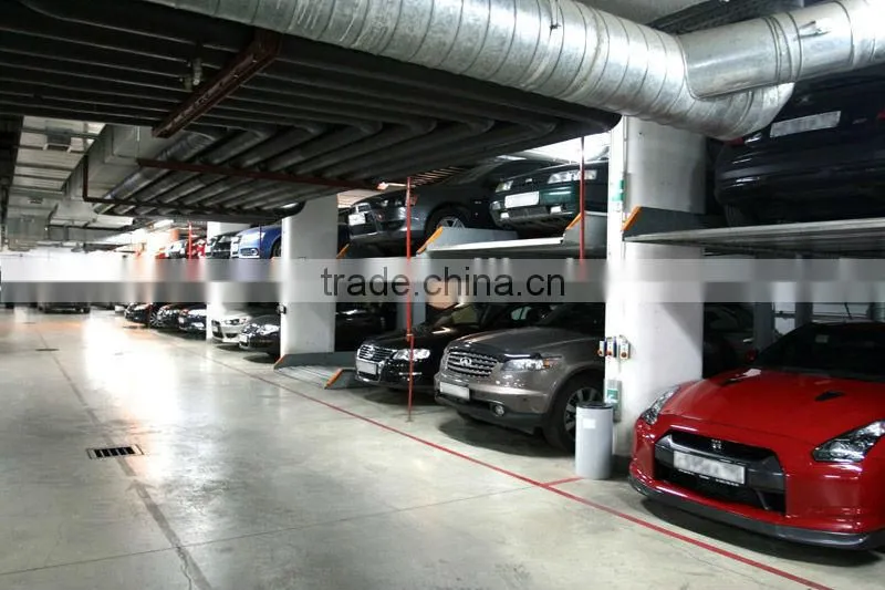Underground double level garage lift