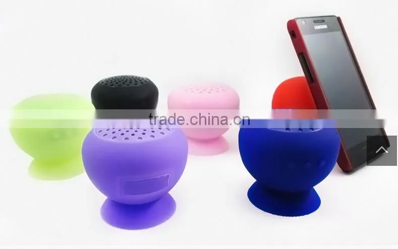 Mini silicone bluetooth wireless rainbow mushroom speaker