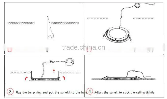 9W Flush Mounted Hot Sell High Quality LED Panel Light SMD2835 45Pcs LEDs 9W