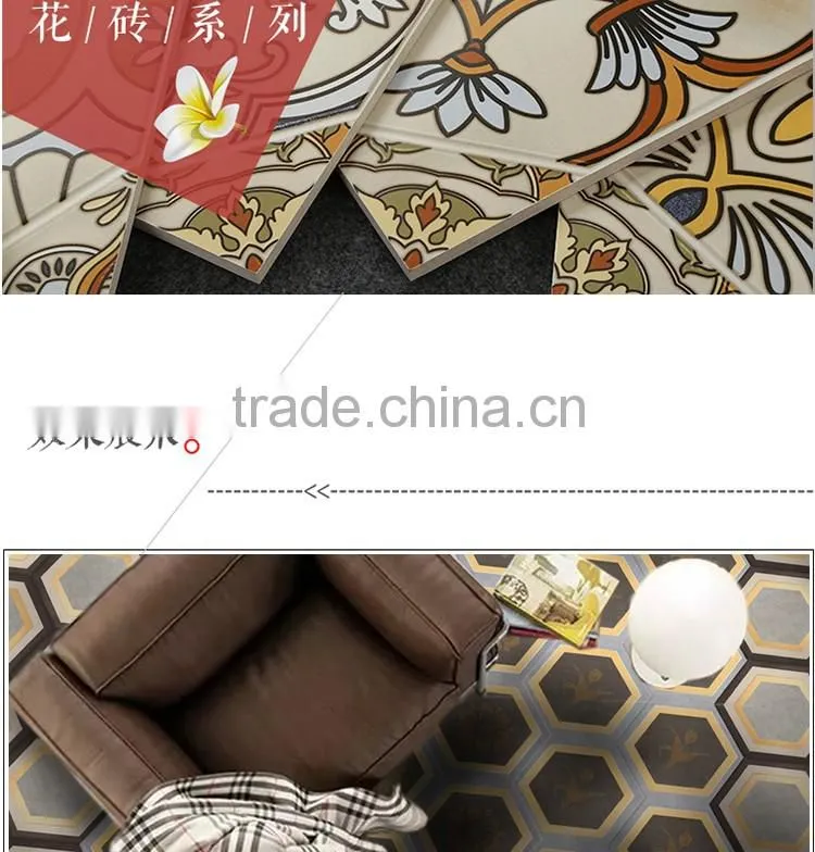 EMBOSS hexagon mosaic tile kitchen floor tile 100*200*175mm porcelain glazed tile