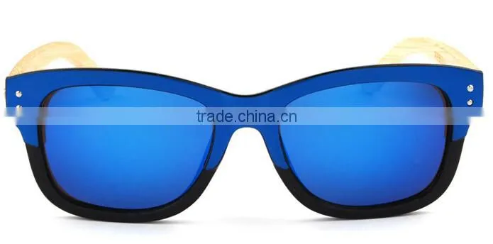 2016 best selling good price PC frame bamboo arms sunglasses