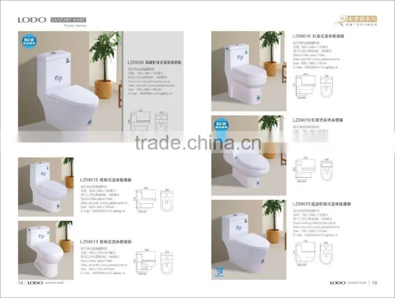 Lodo Ceramic Modern Water Clost With Plastic Toilet