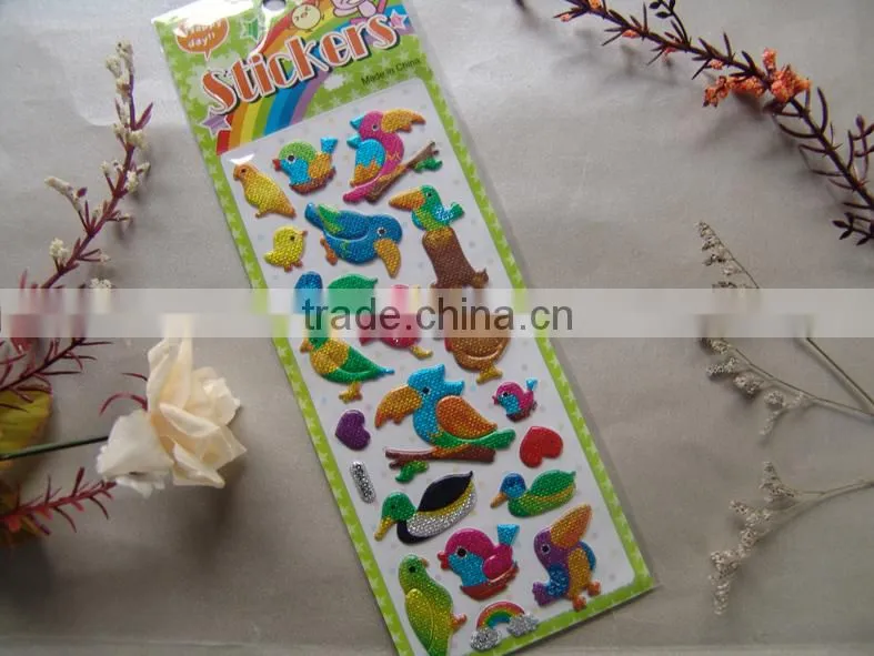 China factory custom puffy sticker