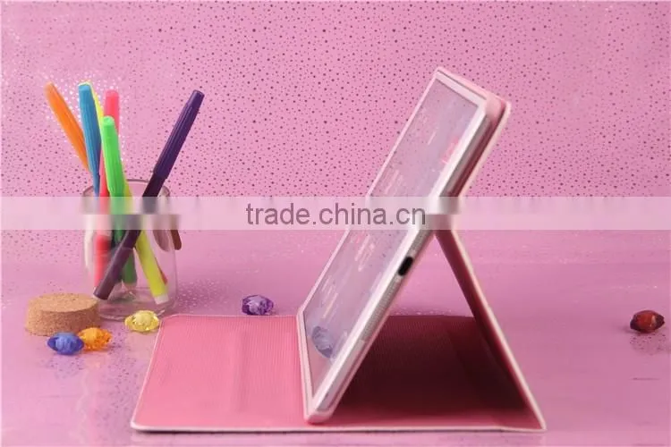 New lovely cute cartoon flip with stand case for Ipad
