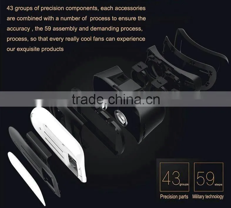 2016 High quality OEM customized logo virtual reality 3d glasses portable VR BOX