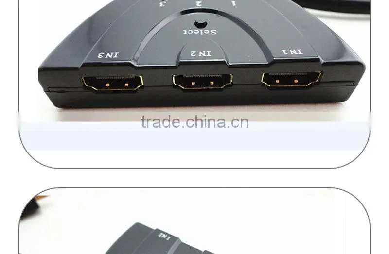 3 Port 1080p Hdmi Auto Switch Splitter Switcher HUB Box Cable LCD Hdtv