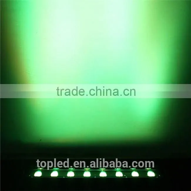 wireless 8*tri-3w battery powered rgb dmx led wall washer