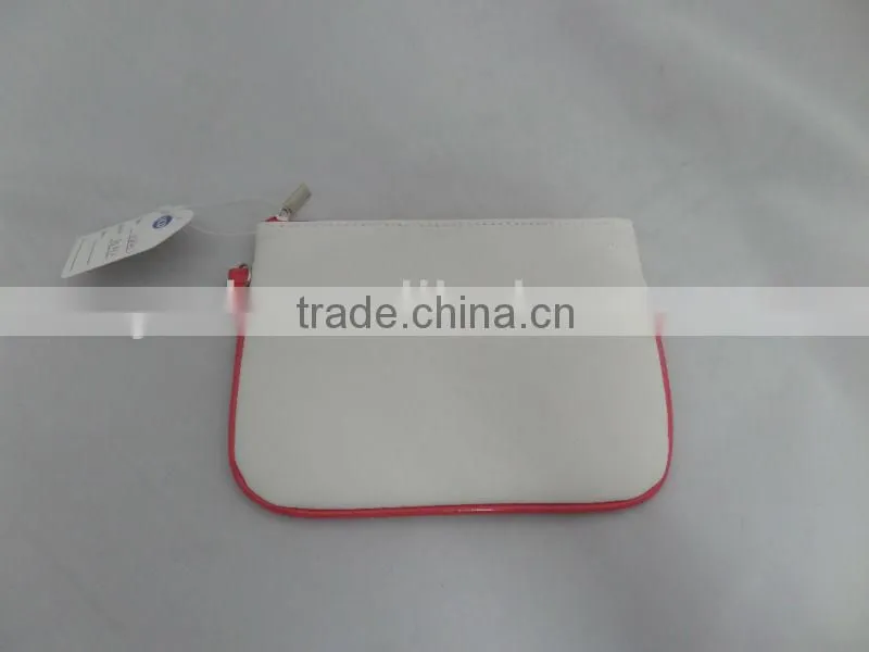 white frosted pvc cosmetic bag with zipper