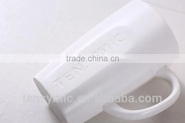 14/16/20OZ new style single wall white porcelain mug with engraving LOGO