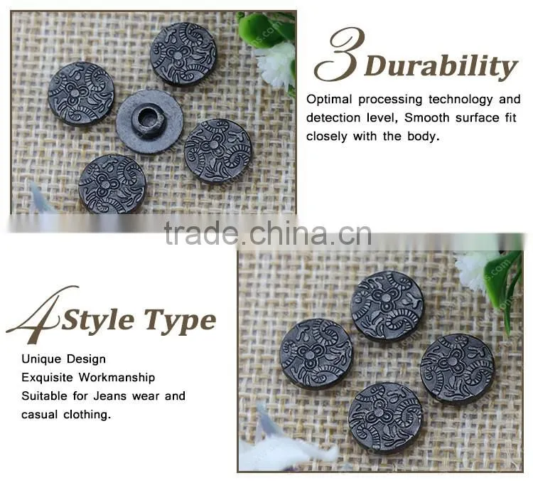 Horn Design Metal Rivets,Denim Metal Decorative Rivets for Garment