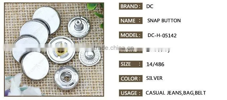 Fashion press metal snap buttons for clothes