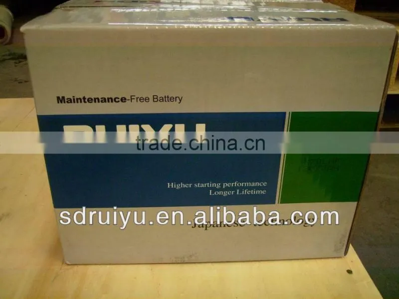 car batteri/ korean batteri / 12 V maintenance free auto battery