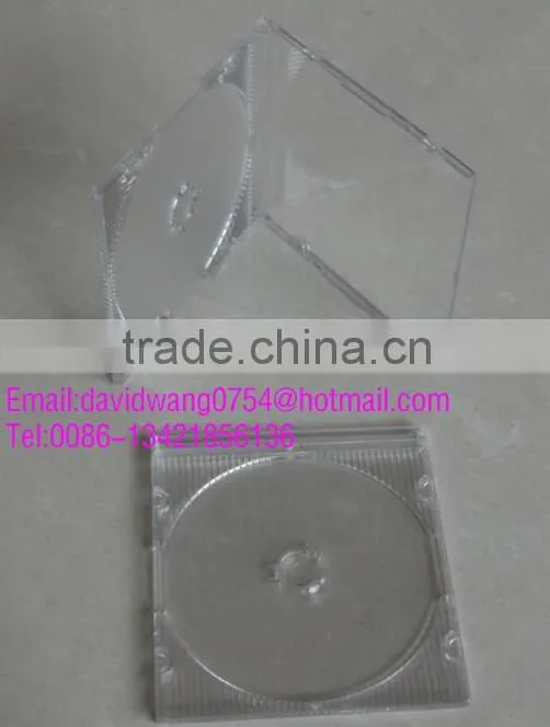 mini cd case single clear transparent