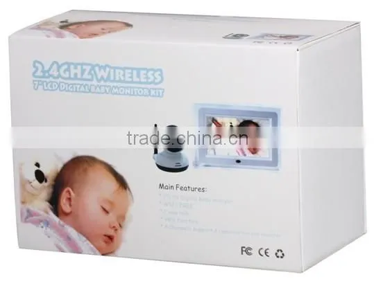 2.4GHz Wireless 7.0" LCD Screen Digital Baby Monitor Kit