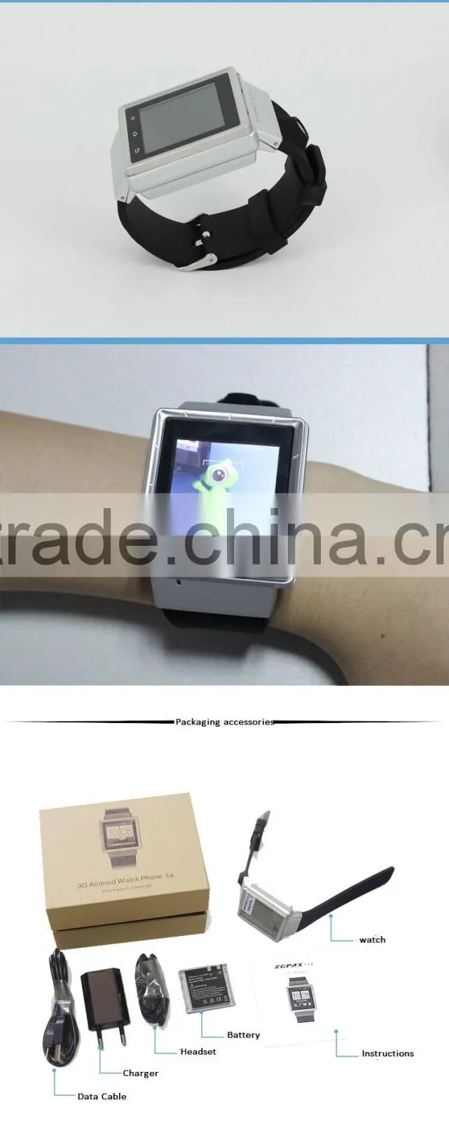 China cheap 4G Bluetooth GPS Navigation Android4.4.4 Smart Watch